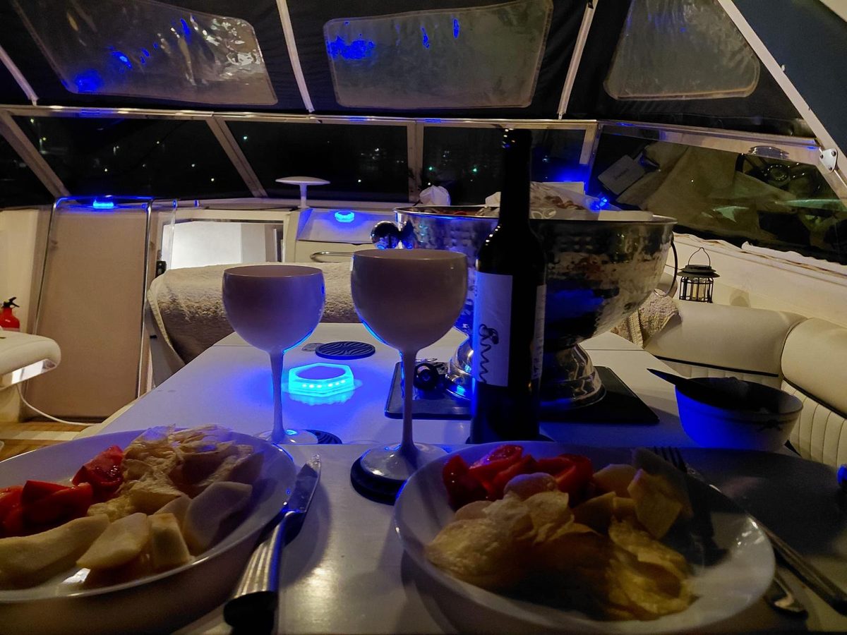 Cockpit helm area from above