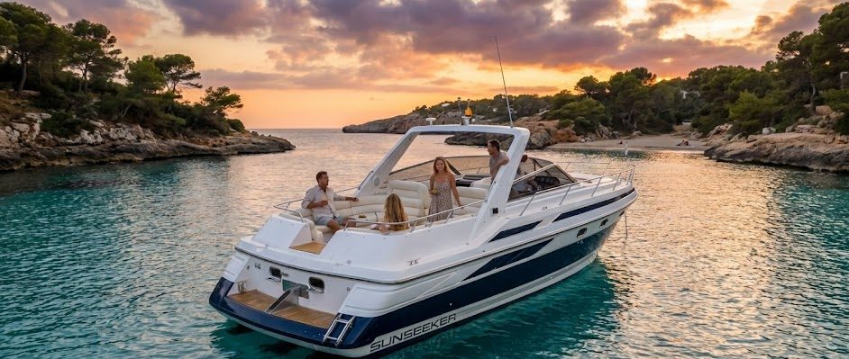 Sunseeker yacht aerial view