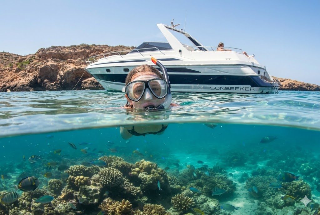 Snorkelling in crystal clear waters off the Jávea coast